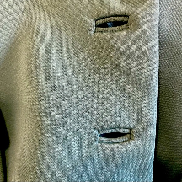 Vintage Lilli Ann Fox Fur Collar Jacket Sage Green size 8 - Picture 7 of 12